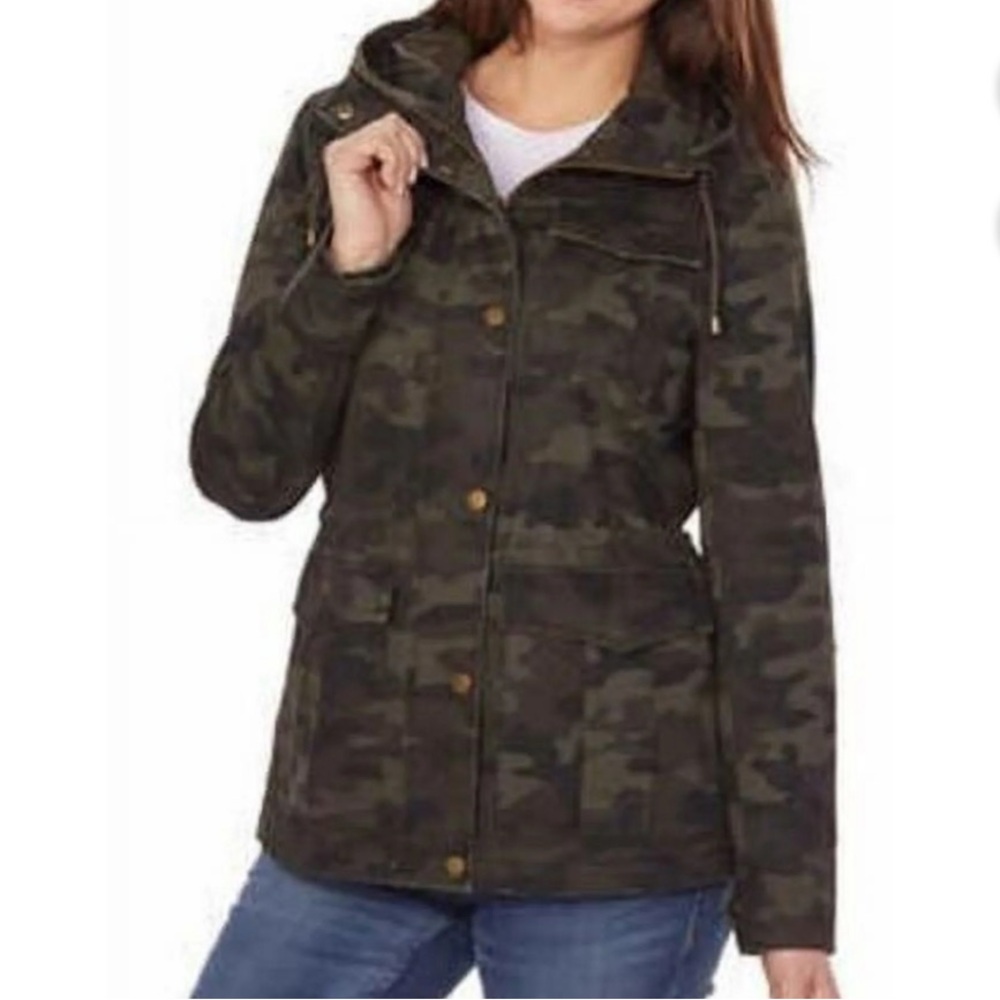 Lucky Brand Women's Hooded Camo Jacket